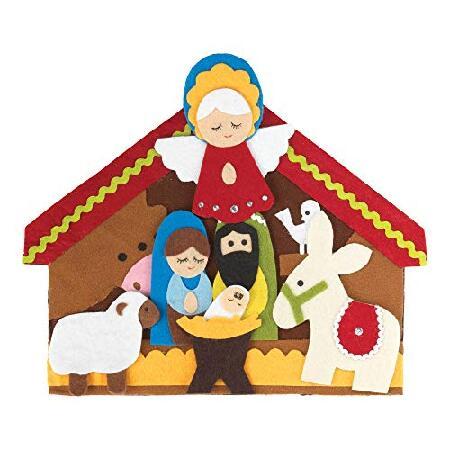 　Dicksons Movable Nativity Festive 12 x 10 Polyest...