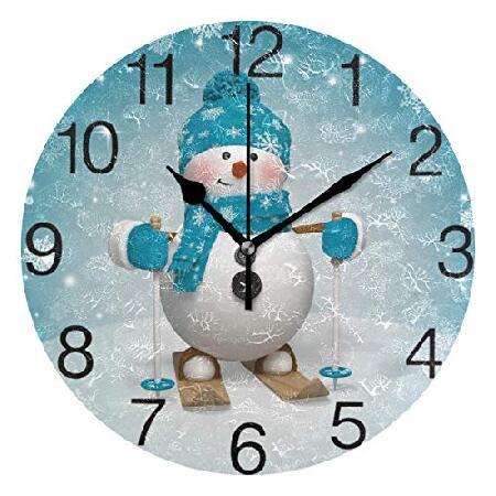 　senya Christmas Cartoon Snowman Design Round Wall...