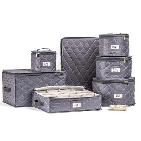 　Teemto China Storage Containers Quilted. 7PC Dish...