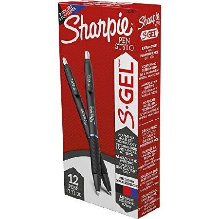 Sharpie(R) S ゲルペン 中字 0.7mm ブラックバレル アソートインク 12本パック ...