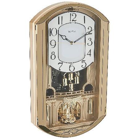 　Bulova Golden Music Strike ＆ Chime Wall Clock, Go...