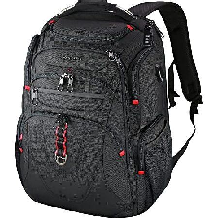 KROSER リュック17.3インチpcバッグ 旅行バックパック 登山バックパック大容量リュックサッ...