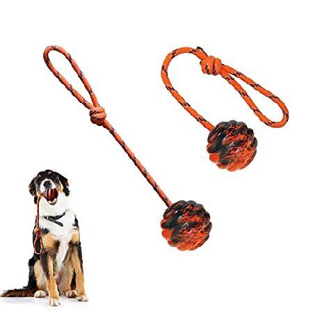 Vitalili 2Pcs Dog Training Ball on Rope Dog Rope T...