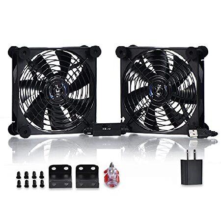 　SCCCF Dual 140mm USB Speed Control Fan, 5V Portab...