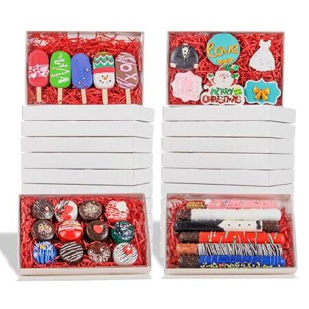 　RomanticBaking 50 Pack Small Cookies Boxes with W...