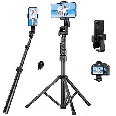 70 inch Phone Tripod, Extendable Selfie Stick Trip...