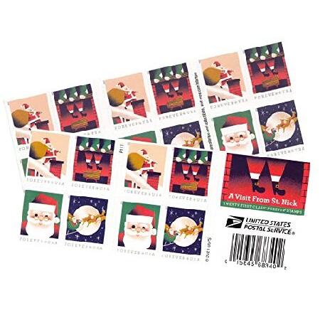 　USPS A Visit from St Nick Book of 20 Forever Firs...