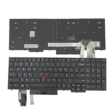 ノートパソコン交換用USレイアウトキーボード Lenovo Thinkpad E580 E590 T...