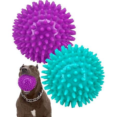 Pweituoet 2 Pack 4.5” Heavy Duty Squeaky Dog Ball ...