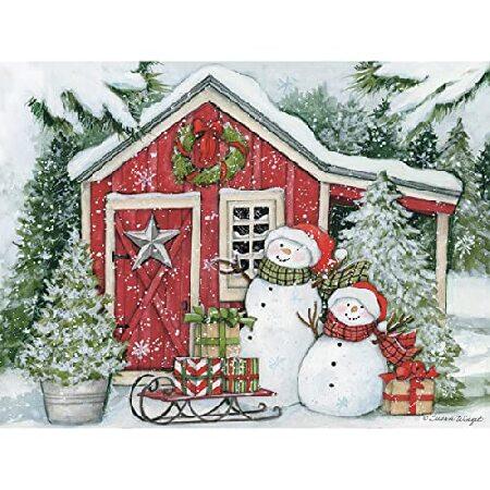 　LANG Snowman&apos;S Farmhouse Pop-Up Christmas Cards (...