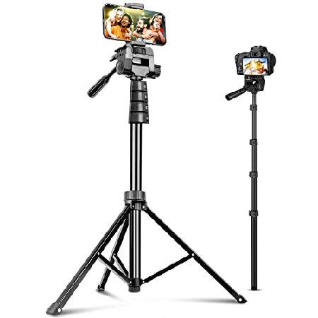 67” Phone Tripod, Detachable and Extendable Selfie...