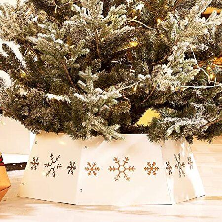 　HarcoHome Metal Christmas Tree Collar with 3D Sno...