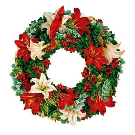 　FreshCut Paper Pop Up Winter Joy Wreath, 15 inch ...