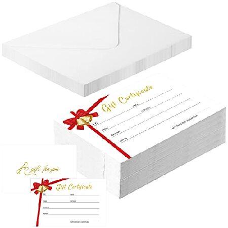 　Spiareal 50 Pieces Christmas Blank Gift Certifica...