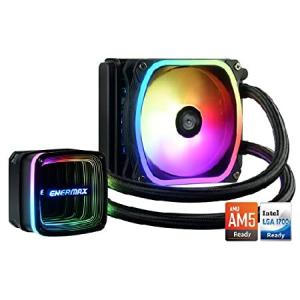 Enermax Aquafusion ADV 120 A-RGB AIO CPU 液体クーラー - インフィニティミラー 120mm ラジエーター 120mm ARGB PWMファン AMD AM5/Intel LGA1700対 並行輸入