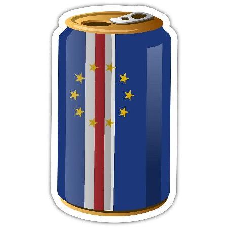 Cape Verde Flag Soda Can Sticker | Beer Can Alumin...