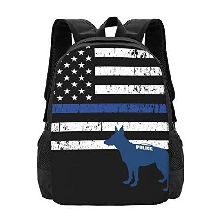 　WZOMT American Flag Police Dog Backpack Funny Ger...