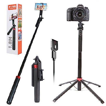 71&quot; Selfie Stick Tripod with Remote, Upgrade Alumi...