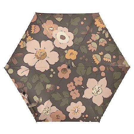 JUNZAN Elegant Floral Travel Umbrella for Rain 39 ...