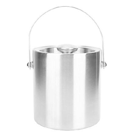 2L Ice Barrel, Ice Bucket with Lid Stainless Steel...