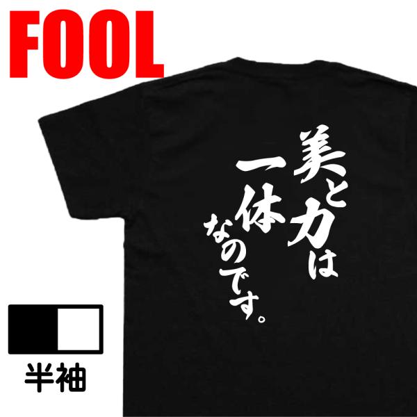 おもしろtシャツ メンズ 風雅筆 (美と力は一体なのです。) 名言 漢字 文字 ゴールデンカムイ 漫...