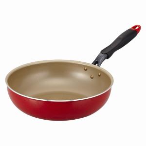 ドウシシャ evercook 炒め鍋28cm レッド  オール熱源対応