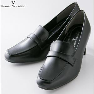 ロメオバレンチノ RomeoValentino 婦人靴 レディース ミドルヒール パンプス 3E ブラック 黒 VB3302 | 22cm 小さいサイズ 25cm 大きいサイズ 6cm