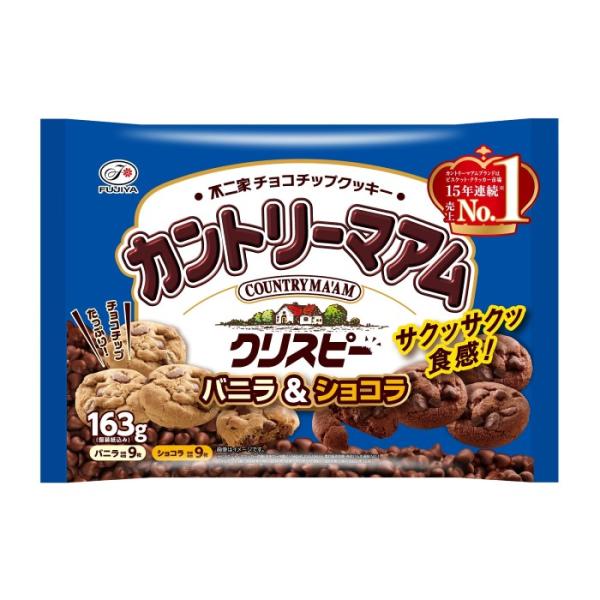 不二家 カントリーマアムクリスピーバニラ&amp;ショコラ 163g まとめ買い(×16)|49025551...