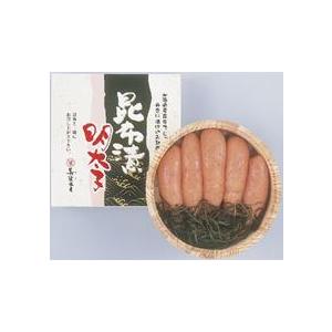 【産地取り寄せ商品】昆布漬 辛子明太子 (無着色) 230g木樽入 美栄水産(期日指定できません)(n)｜the-fuji