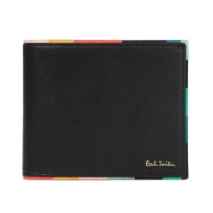 ポールスミス Paul Smith アーティストストライプポップ 二つ折り財布 メンズ ウォレット 純正化粧箱 ショップバッグ付き PSC514