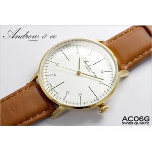Andrew&co アンドリューアンドコー スイスムーヴ 腕時計 メンズ 革ベルト レザー シンプル ブランド 人気｜the-hacienda