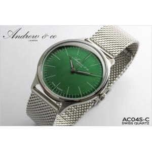 Andrew&amp;co アンドリューアンドコー スイスムーヴ 腕時計 メンズ 革ベルト レザー シンプル...