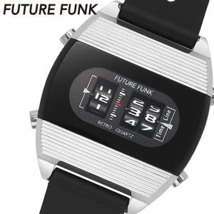 【FUTURE FUNK】 フューチャーファンク 近未来 デザイン ローラーデジタルウォッチ 腕時計 ウォッチ メンズ クオーツ｜the-hacienda