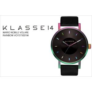 KLASSE14 クラスフォーティーン 腕時計 メンズ 42mm 革ベルト レザー VOLARE レインボー ブラックモデル｜the-hacienda