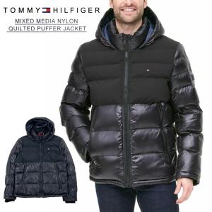 TOMMY HILFIGER トミーヒルフィガー 150AN232 M MIXED MEDIA NYLON QUILTED PUFFER JACKET ジャケット ダウン ナイロン 中綿 ギフト｜the-importshop