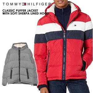 TOMMY HILFIGER トミーヒルフィガー 150AP123 M CLASSIC PUFFER JACKET WITH SOFT SHERPA LINED HOOD ジャケット ギフト｜the-importshop