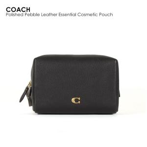 COACH コーチ Leather Essential Cosmetic Pouch CR515 エッセンシャル コスメティック ポーチ 化粧 メイク 小物 レディース メンズ レザー ギフト プレゼント｜the-importshop