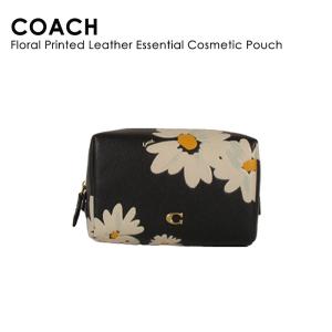 COACH コーチ Floral Printed Leather Essential Cosmetic Pouch CR516 ポーチ フローラル プリント 化粧 メイク ギフト プレゼント｜the-importshop