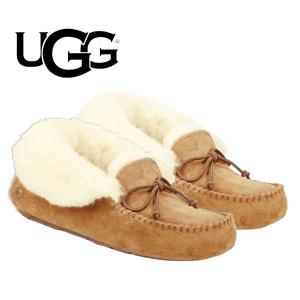 UGG アグ レディース モカシン 秋冬 W Alena 1004806 アレーナ スリッポン ブーツ シューズ ファー ボア シープスキン スエード セレブ ファッション