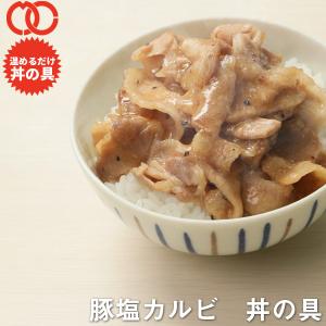 【 送料無料 】 簡単便利 温めるだけ 豚塩カルビ丼の具（100食パック） 豚肉 美味しい レトルト 惣菜 湯せん レンジOK 冷凍仕送り 業務用 食品 おかず お弁当｜the-nikuya