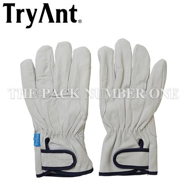 快適 豚革手袋「#9200」豚クレスト内メッシュ 手首バンド式 TryAnt GLOVE プロフェッ...