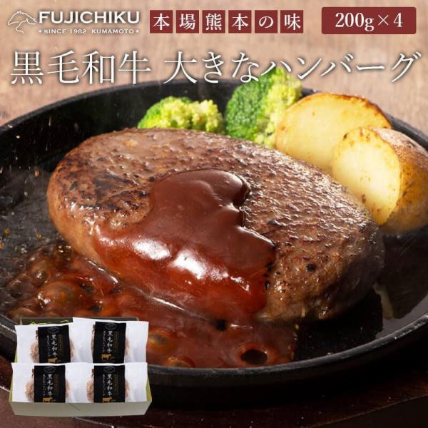 藤彩牛 大判 ハンバーグ セット 4個 200g×4 二重包装 取り寄せ 冷凍 食品 ギフト 高級 ...