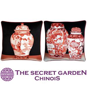 THE-SECRET-GARDEN Blue &White シノワズリ クッションカバー 全2種類