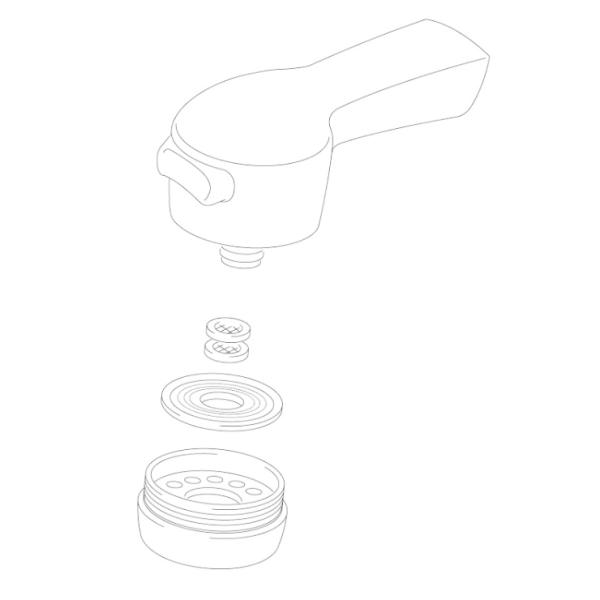 KVK正規取扱店　HC749純正品　定形外郵便送料無料　キッチン水栓用シャワーヘッド　旧MYM　FA...