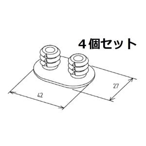 TOTO 便ふたクッション　TCM3419　4個セット　メール便送料無料　トイレ部品　補修品　旧品番D42128同等品　便ふたパーツ　消耗品　純正代替品　