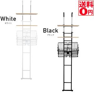 突っ張り式洗濯機ラック 棚2枚+バスケット2個 ...の商品画像