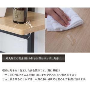 突っ張り式洗濯機ラック 棚2枚+バスケット2個...の詳細画像5