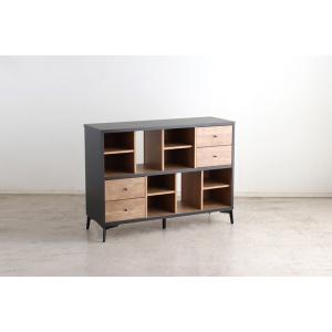 国産 タナス TNS ローシェルフ 1200BK