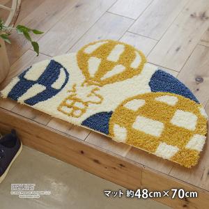 ピーナッツマット バルーンマット(約48cm×70cm)防ダニ 滑り止め加工 スヌーピー ウッドストック チャールズM.シュルツ｜the-tent