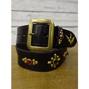 クロムハーツ・VINスタッズレザーベルト 90/36 ブラック CHROME HEARTS